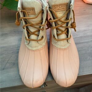 Sperry Light Pink Waterproof Boots